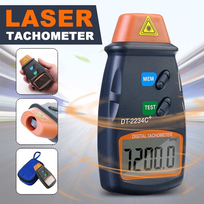 Tachometer Digital Non Contact Non-Recording RPM Meter Alat Ukur Putaran