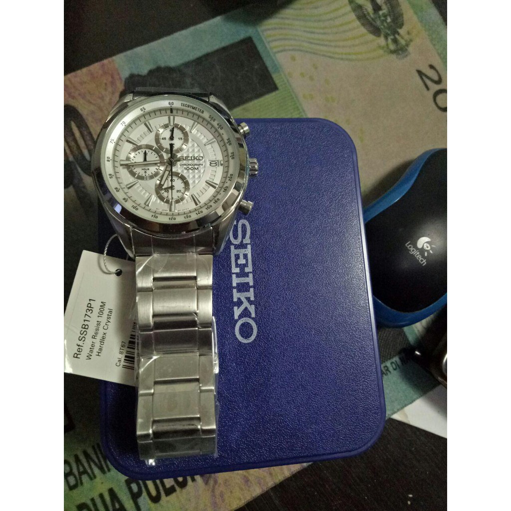 Seiko Quartz SSB173P1 Chronograph White Dial | Jam Pria SSB173