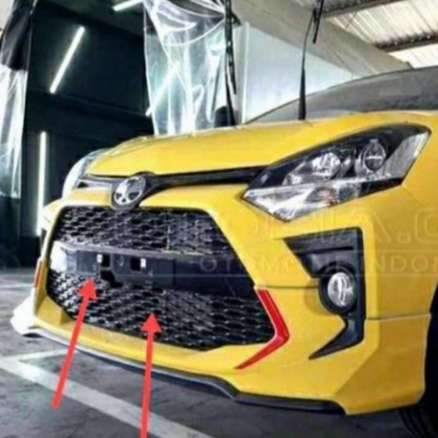 grill bumper bawah agya TRD ayla black piano 2019 up original