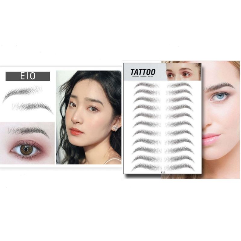 Sticker Alis 4D Eyebrow Tattoo Alis Waterproof Eyebrow Sticker Tato Alis