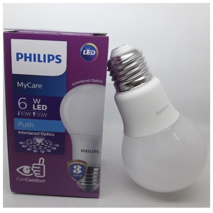 Lampu Bohlam LED Philips 3W 4W 6W 8W 10W 12W 19W  Bulb