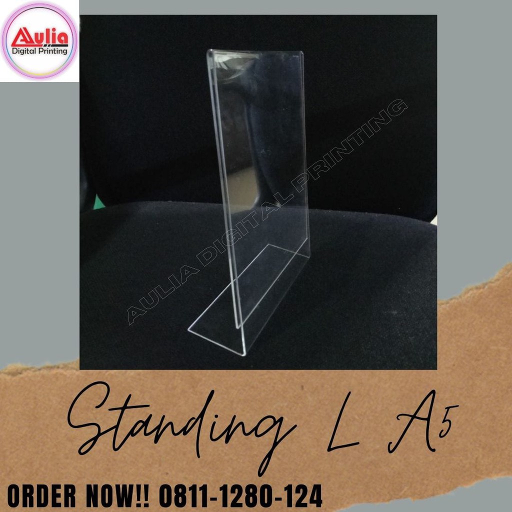 Akrilik Standing L Ukuran A5