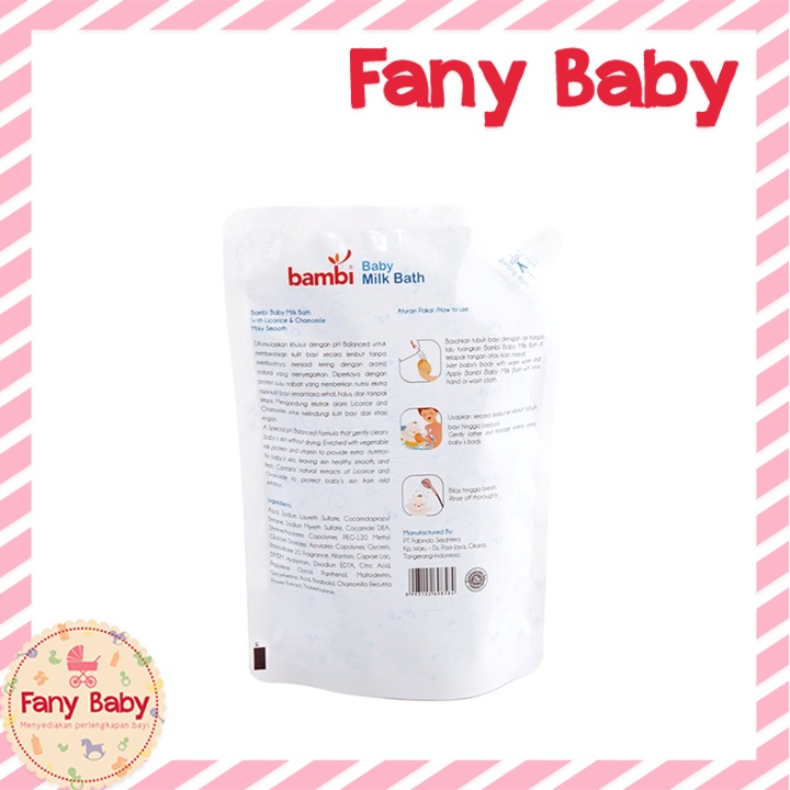 BAMBI BABY MILK BATH MILKY SMOOTH REFILL 450ML