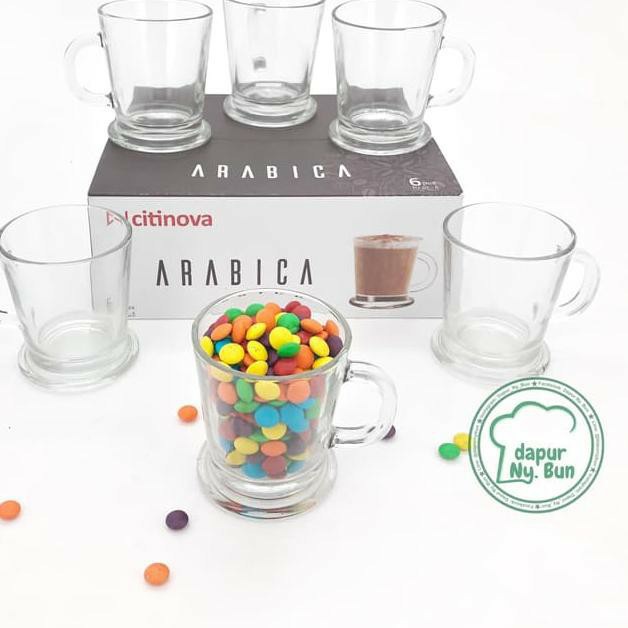 GELAS CANGKIR ARABICA COFFE ISI 6 BENING