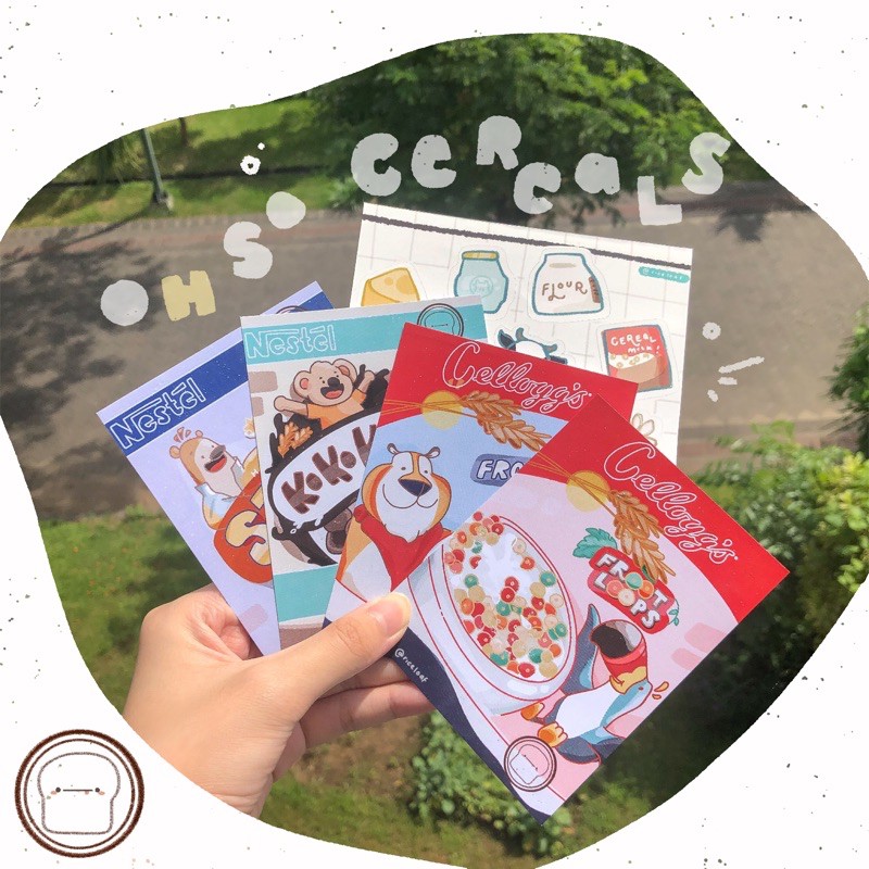 

Riceloaf OhSoCereals Sticker Artprint Pack Cute Aesthetic Lucu