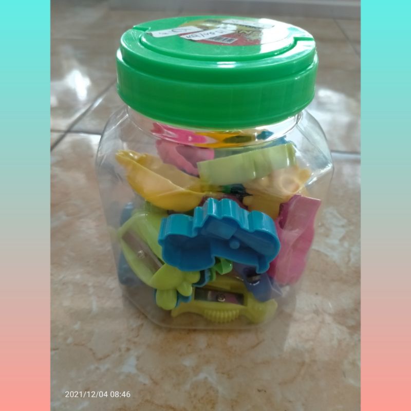 

serutan murah rautan toples isi 24 pcs bonus toples