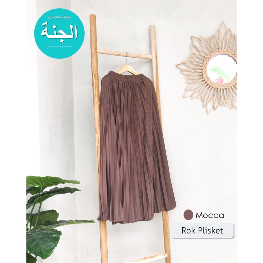 Rok Plisket ELHURRIYAH Bahan Politech Ringan Tidak Menerawang All Size