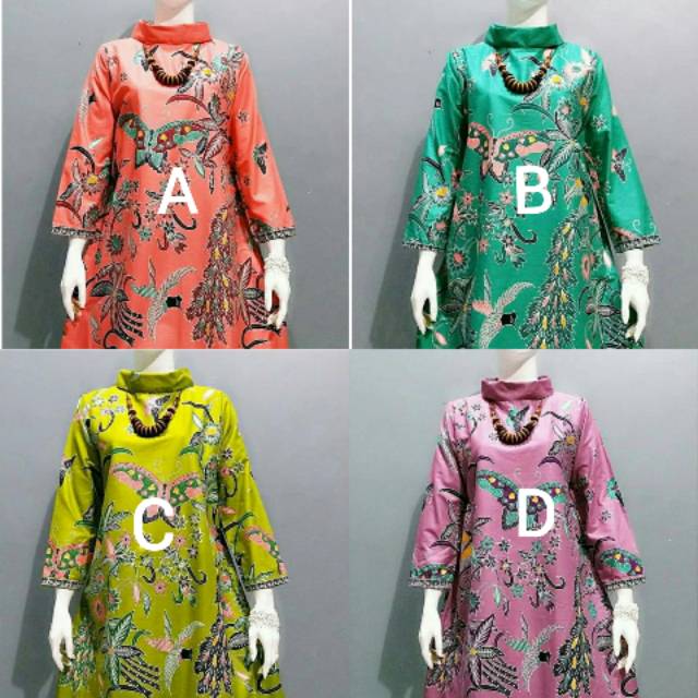 Baju batik wanita keren 021 RISNA BATIK HRB026 kenongo dress wanita keren PARANG SENO MANGGAR MERAK