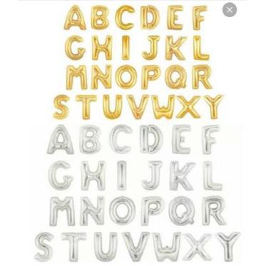 [❤️JELIFISH.STORE] BALON FOIL HURUF DAN ANGKA GOLD &amp; SILVER | PERALATAN ULANG TAHUN