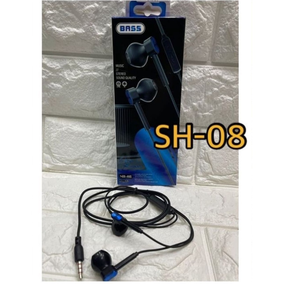 Earphone Headsheet Handsfree HF BASS + MIC SH-01 / SH-02 / SH-07 / SH-08 / SH-09