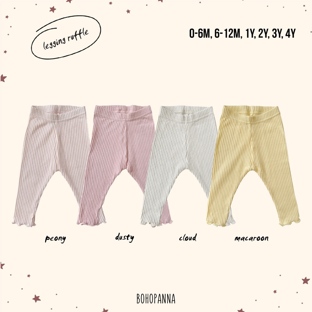 Legging Bayi Celana Panjang Anak Perempuan Bohopanna Legging Girl Newborn 0-4 Tahun