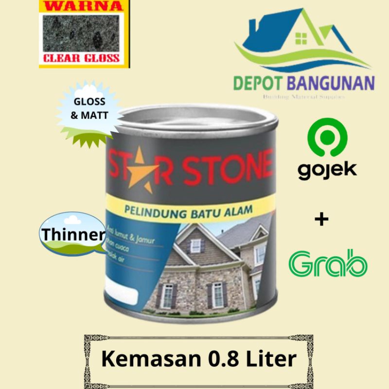 Jual Cat Pelapis Batu Cat Batu Alam PROPAN STAR STONE Clear Gloss 0.8