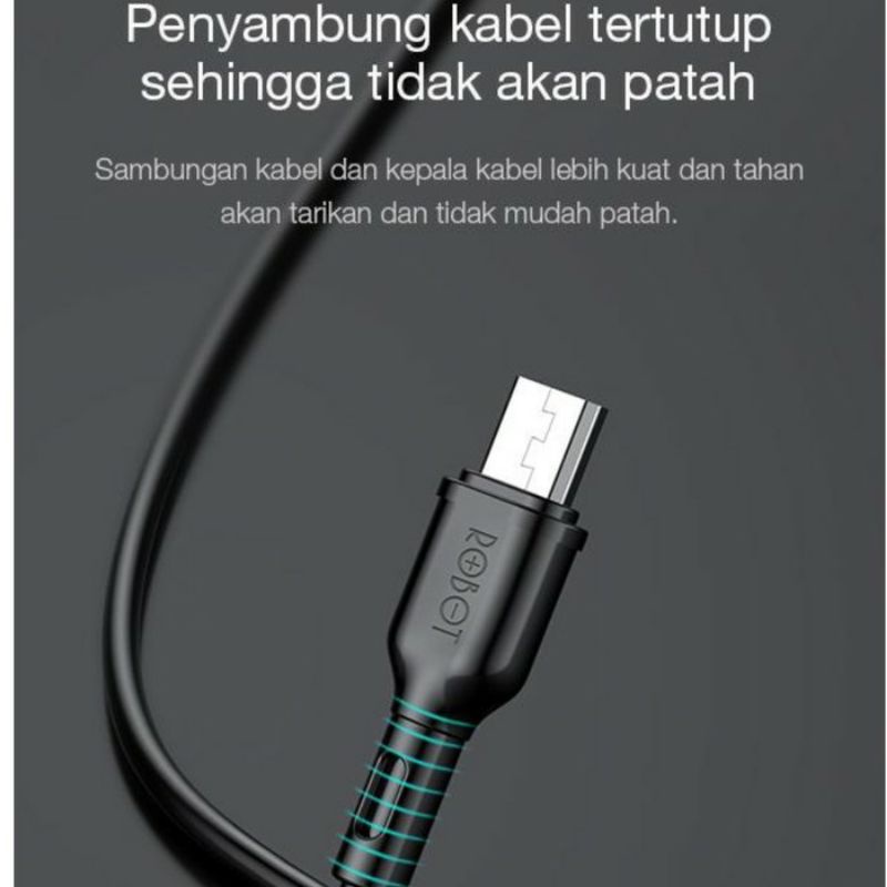 Kabel Data Robot RBM100S Kabel Data Micro USB Original