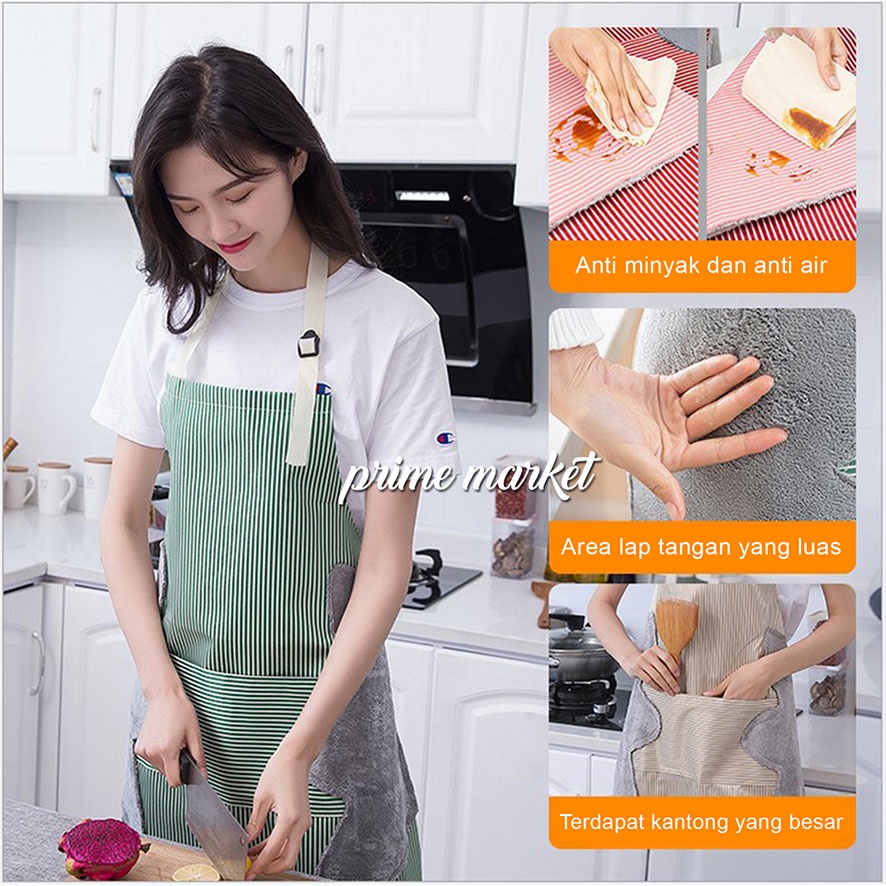 [BISA COD] 1 Pcs Celemek Masak Anti Air / Apron Masak Premium Waterproof