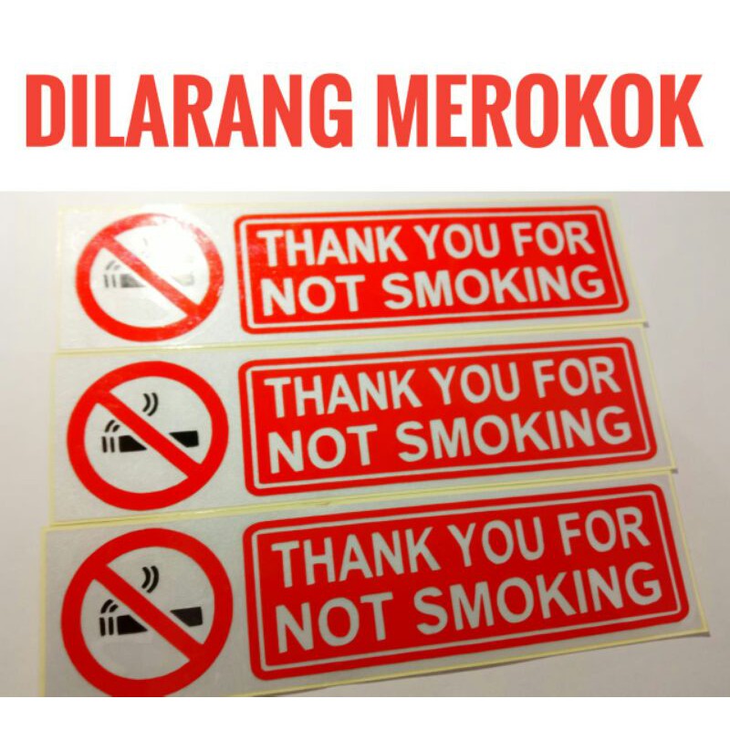

Sticker Cutting No Smoking Dilarang merokok