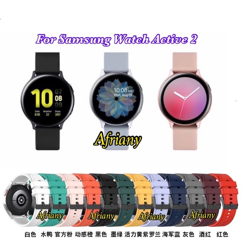 Strap Samsung Watch Active 2 40mm / 44mm Rubber Tali Jam Tangan