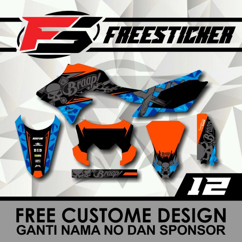 DECAL DTRACKER ORANGE ARMY BIRU
