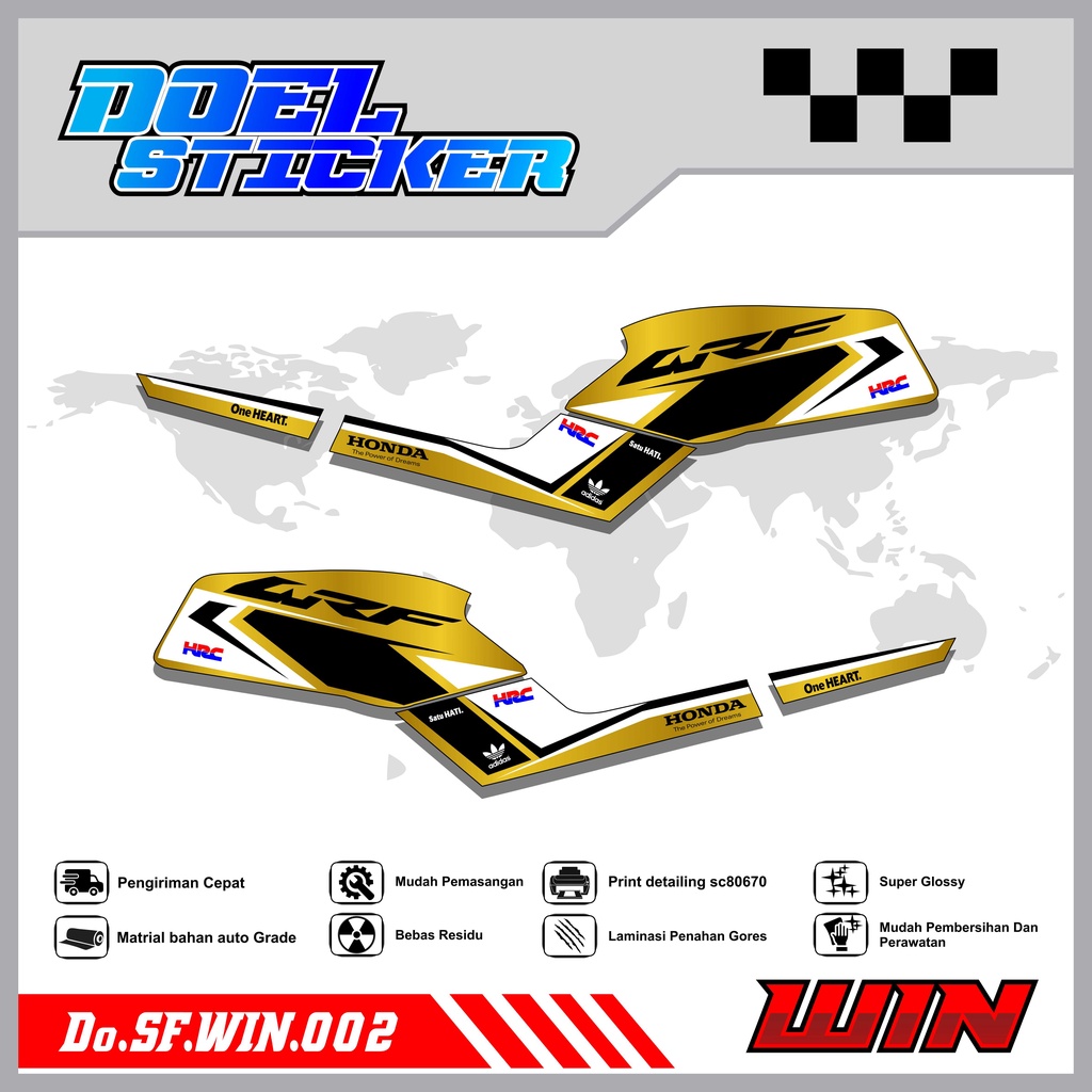 STICKER STRIPING WIN 100 - STICKER STRIPING LIST VARIASI HOLOGRAM , CROME WIN 100 DOEL 002