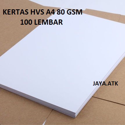 KERTAS HVS A4 80 GSM KERTAS PRINT FOTOKOPI ISI 100 LEMBAR