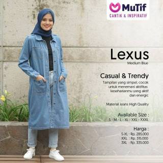 MUTIF TUNIK LEXUS DARK BLUE MEDIUM BLUE DAN LIGHT BLUE