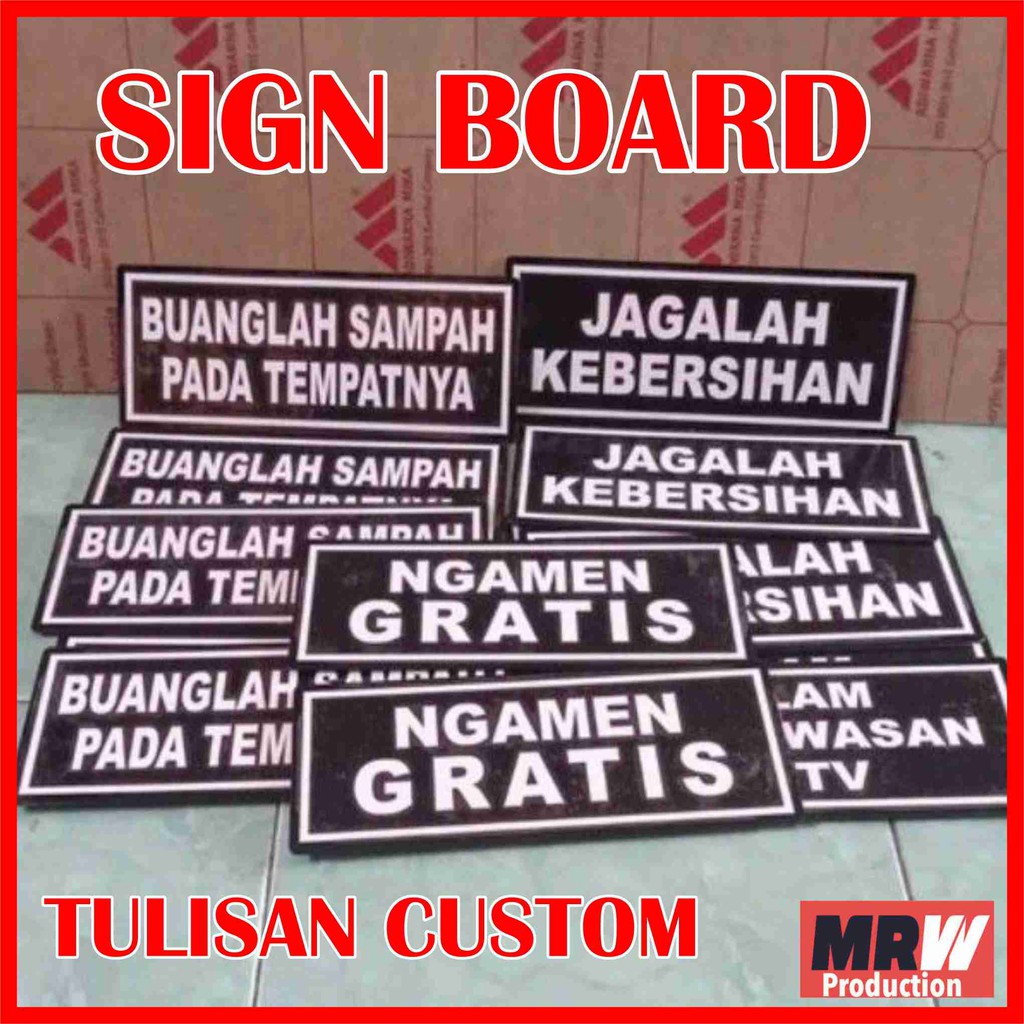 

Papan Peringatan Akrilik Sign Board Label Tulisan Custom