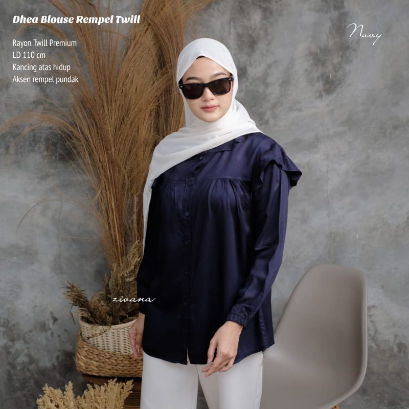 DHEA BLOUSE / Blouse Wanita RAYON TWILL / Blouse Polos / Blouse Rempel Twill
