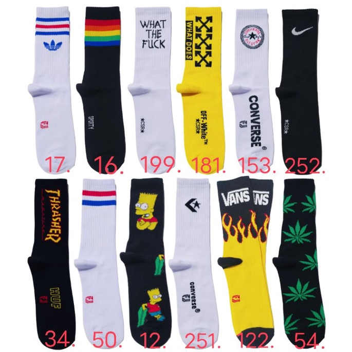 Kaos kaki skate oldschool bebas pilih motif-5