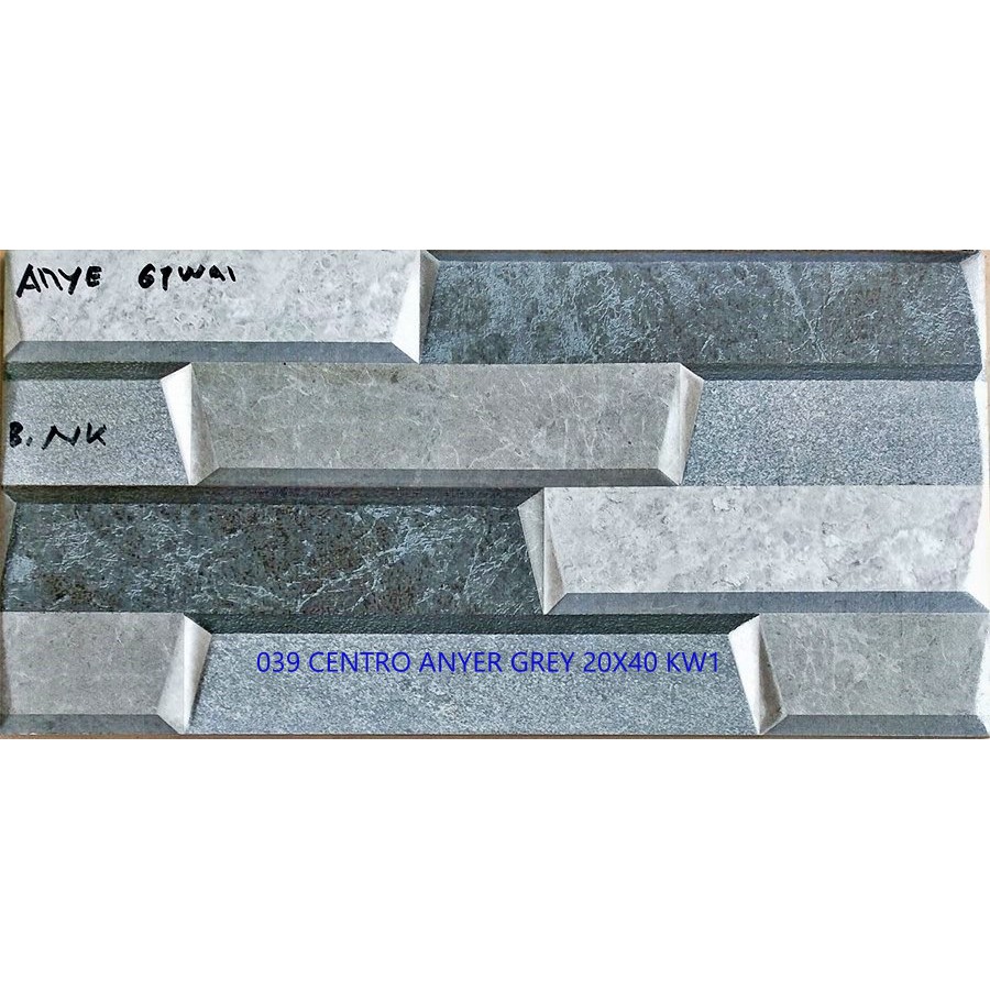 Keramik Dinding (Surface)/ CENTRO ANYER GREY 20X40 KW1/ 039