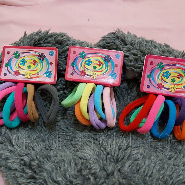 6pcs!!! Ikat Rambut Donut Elastik - Ikat Rambut Elastis CARD