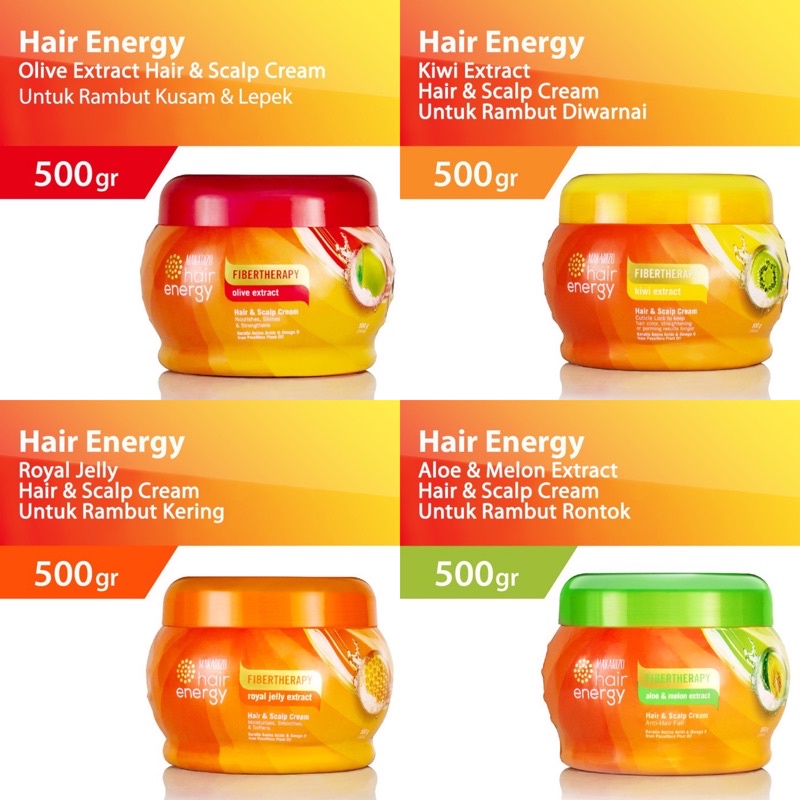 Makarizo Hair Energy Fibertherapy Hair &amp; Scalp Creambath 500ml