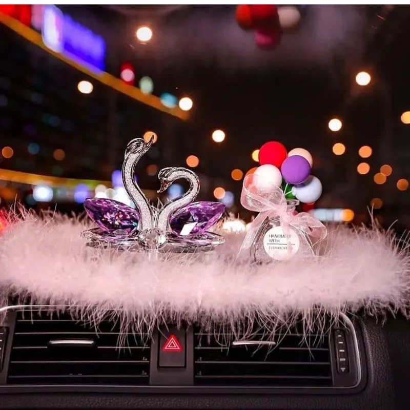 parfume swan hiasan dasbord mobil swan angsa blink Pajangan Tempat Parfum Mobil COUPLE angsan CRYSTAL