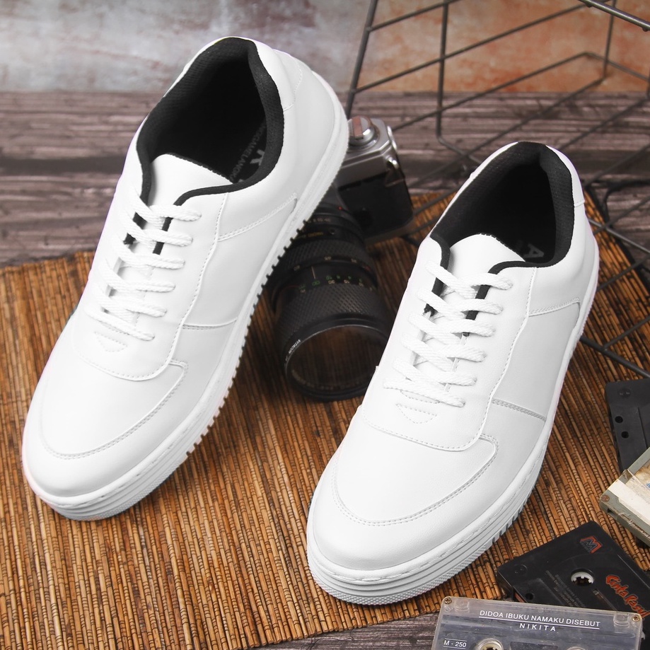 JACKSON FULL WHITE |ManNeedMe x ARF| Sepatu Sneakers Pria Casual ORIGINAL