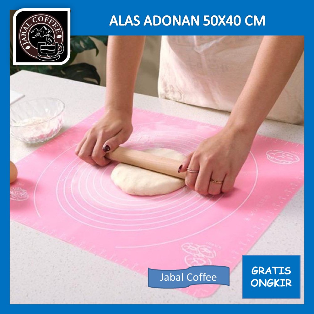 Talenan Silikon Anti Lengket / Alas Adonan Tepung Kue 50 x 40 Cm / Talenan Serbaguna Food Grade