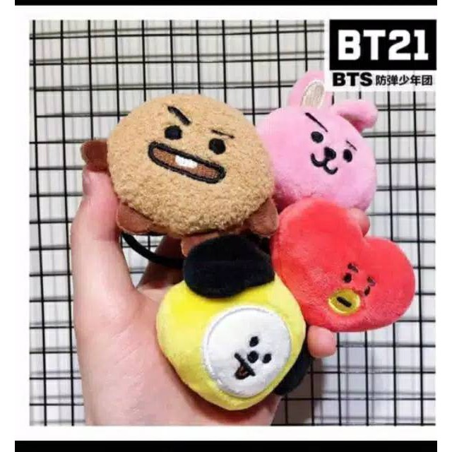 grosir  IKAT RAMBUT BT21 ATAU BTS ISI 6 PCS