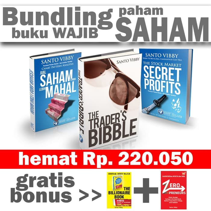 Bundling Trading 3 Buku Saham Terbaik + Gratis bonus 2 buku Financial BKIL_331