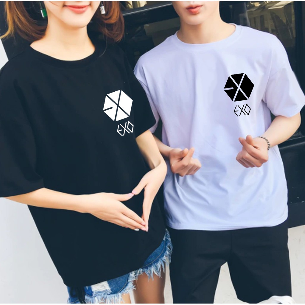 FLEURIR - KAOS EXO LOGO WANITA DEWASA LENGAN PENDEK TEE UNISEX