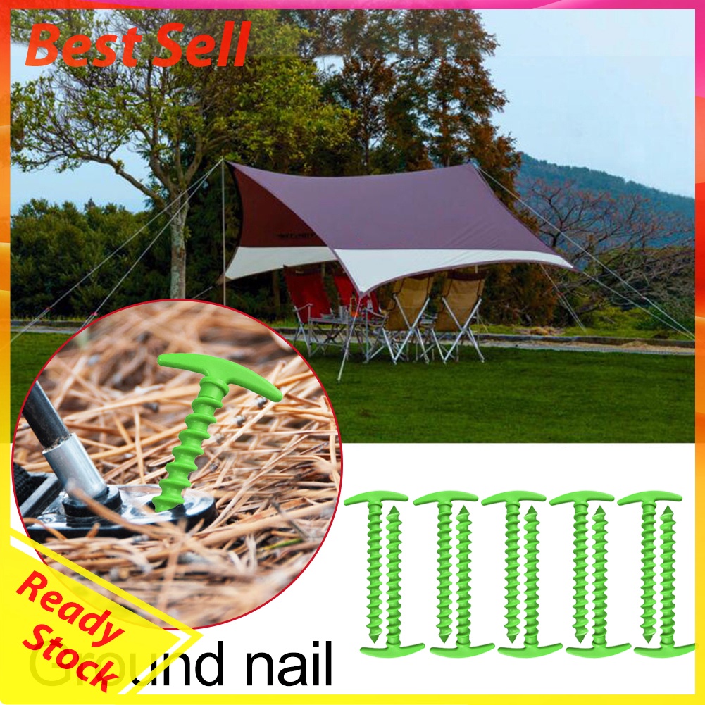 10pcs 14.5cm Outdoor Camping Tent Ground Peg Nylon Canopy Awning Fixed Nail