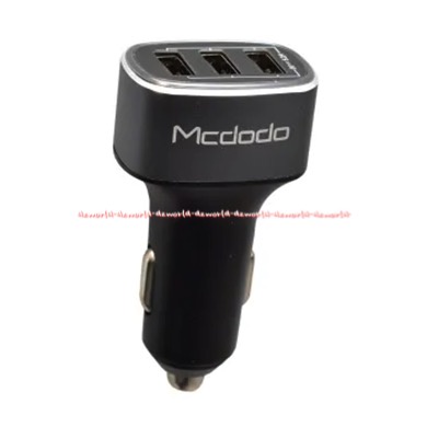 Mcdodo Charger Smartphone Mobile Triple USB Colokan 3 lubang Charger Soket 3 usb Untuk Colokan Mobil Mc Dodo Charger Mobil