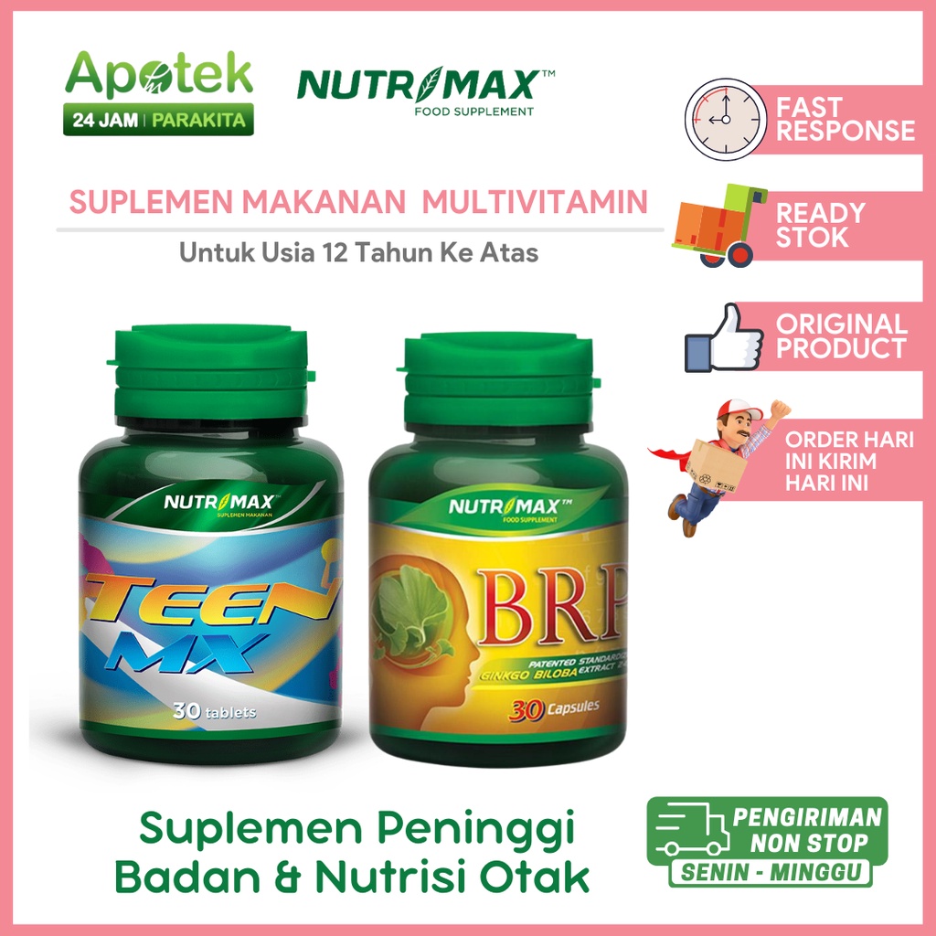 Nutrimax Teen MX / Nutrimax BRP / Suplemen Untuk Peninggi Badan / Nutrisi Otak / Ginkgo Biloba Extra