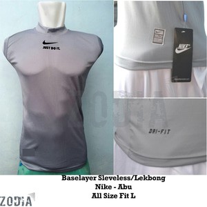 Baselayer/Manset Sleveless (Lekbong) Nike - ABU - Baju Olahraga