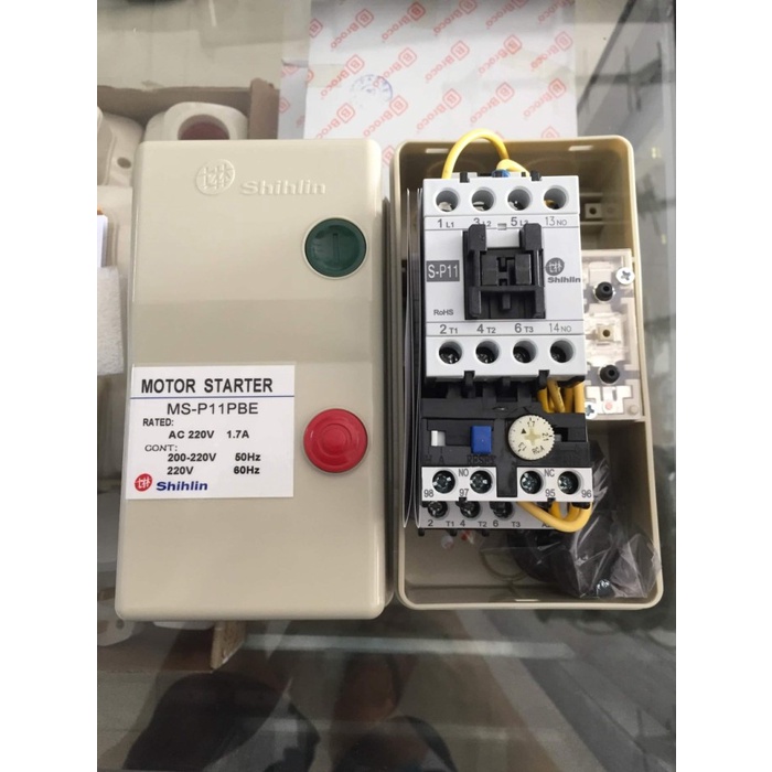 SHIHLIN DOL STARTER/MAGNETIC SWITCH MS-P11PBE 380V SEMUA AMPERE