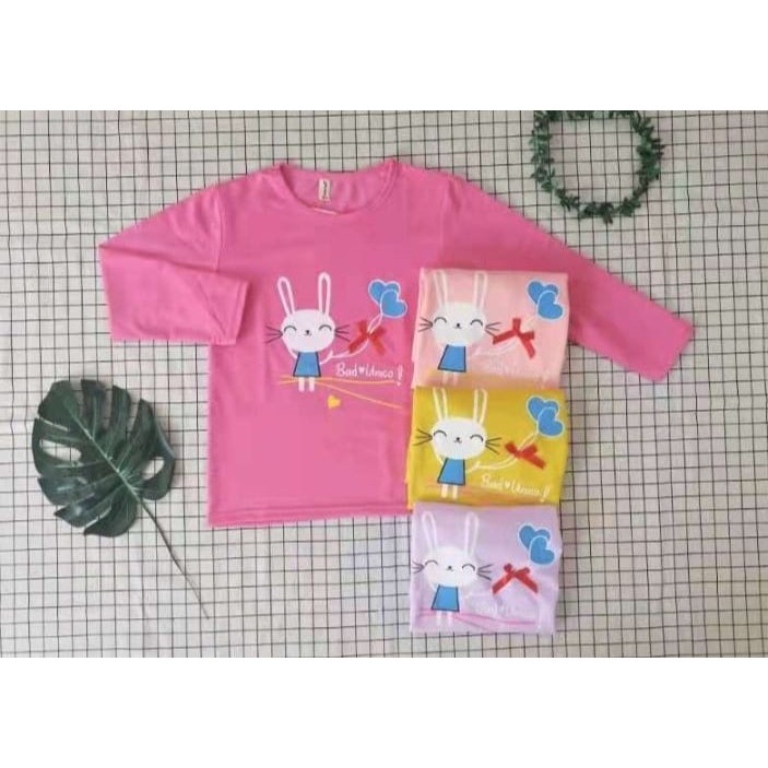 Baju Kaos Lengan Panjang Anak Perempuan Usia 1 - 5 Tahun Original Import | Kaos Panjang Anak Cewek