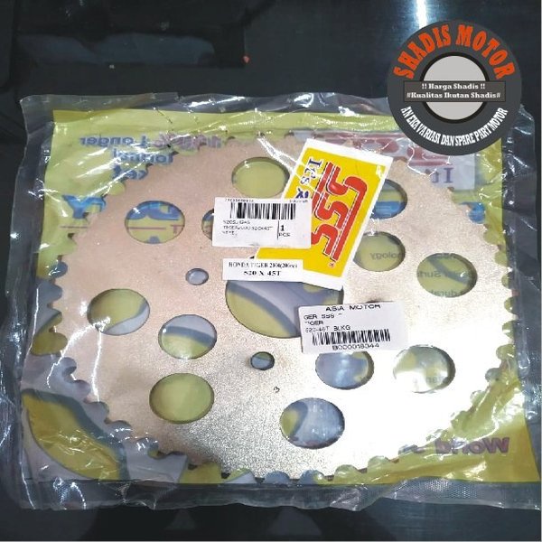 Ger SSS Motor Honda Tiger Belakang Ukuran 520 - 45T Gear Motor