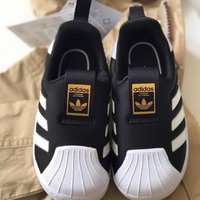 Adidas Baby Superstar Slip On Stripe