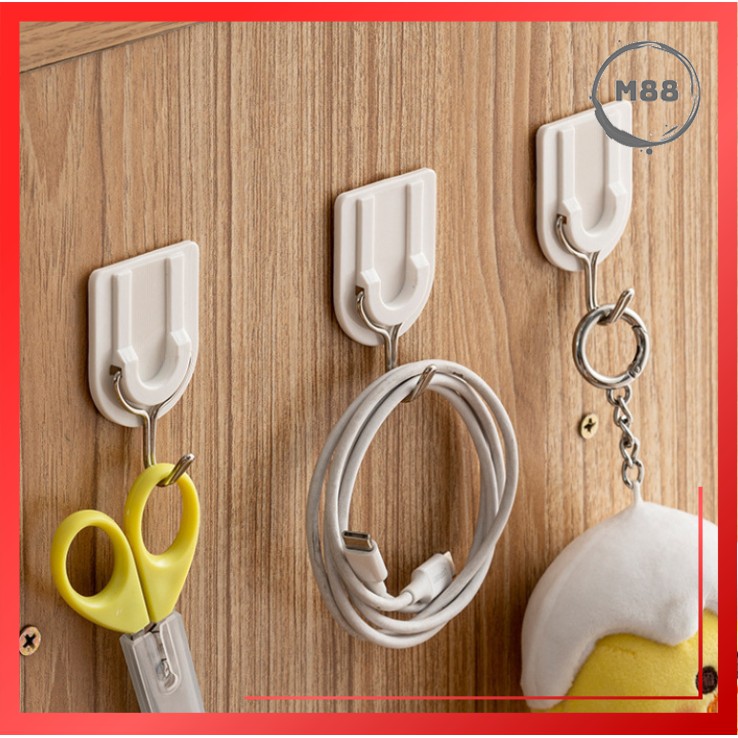 MARKAS88 Gantungan Hook Tempel Lemari Multifungsi Cantolan Tempel Serbaguna 1 Set Isi 6 Pcs