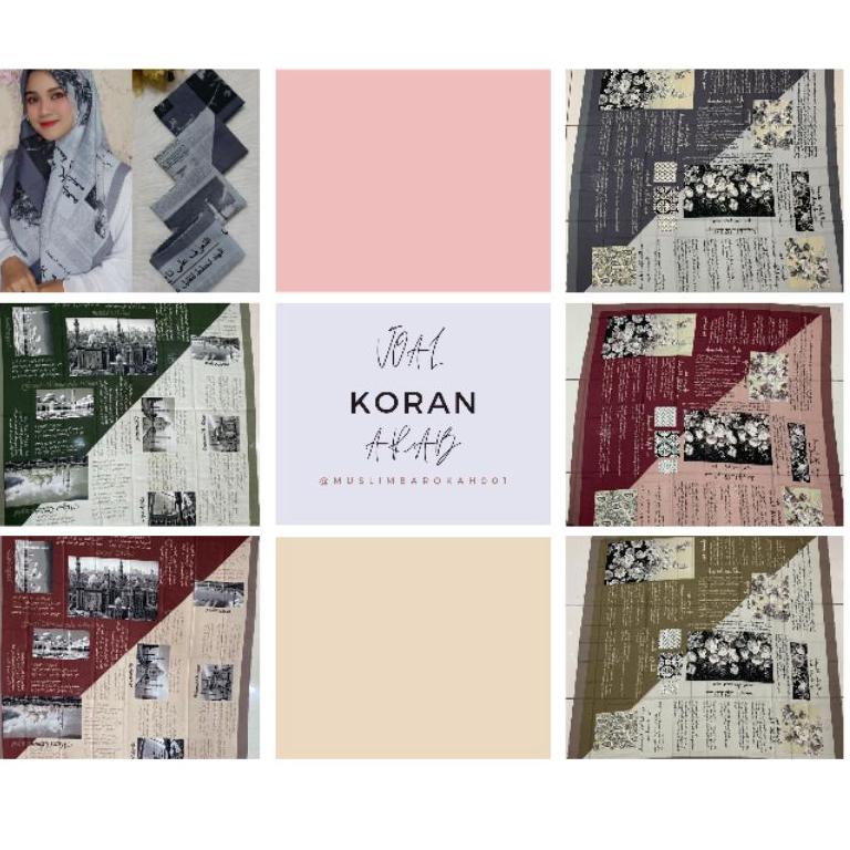 "CCK.22Jn22ᵁ" HIJAB JILBAB SEGIEMPAT VOAL KORAN ARAB LASERCUT / KERUDUNG KORAN ARAB MURAH KEKINIAN /
