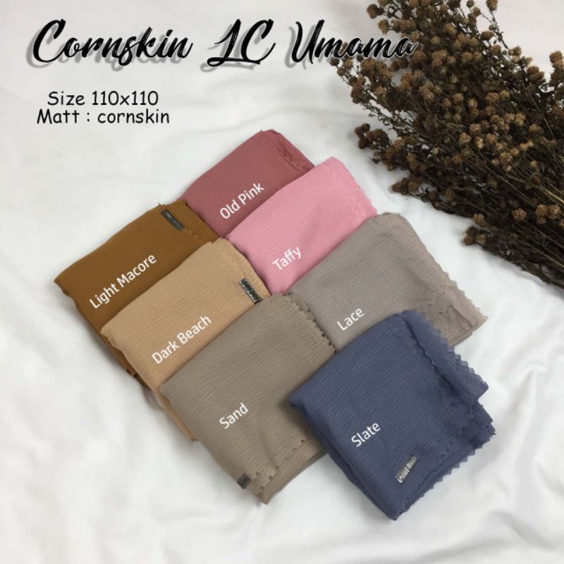 Kerudung Segiempat Cornskin Laser Cut By Umama Scarf