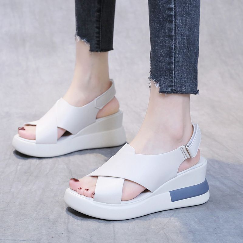 Sepatu Sandal Wanita Original Import Sepatu Sandal Wedges BL363  Kekinian Termurah Terbaru Wedges Wanita Sepatu Import