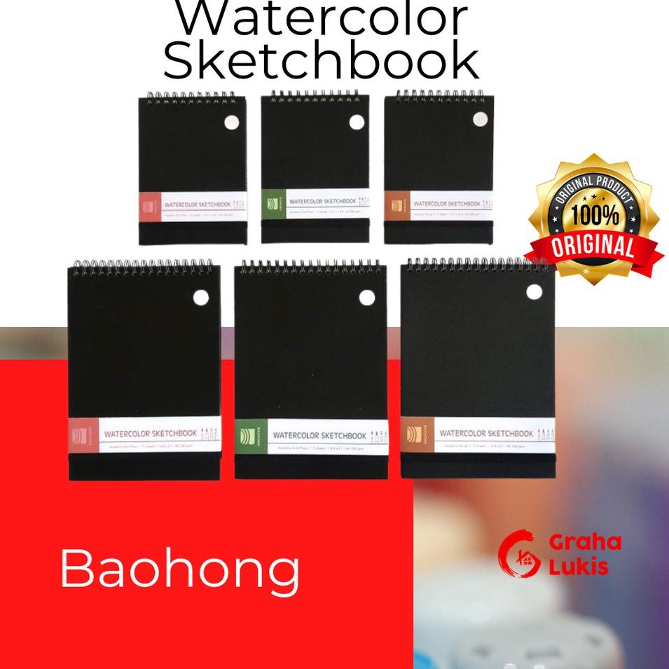 

Murah Banget Baohong Watercolor Sketchbook Academy Spiral Cotton 300gsm ➢➮ ← 56@