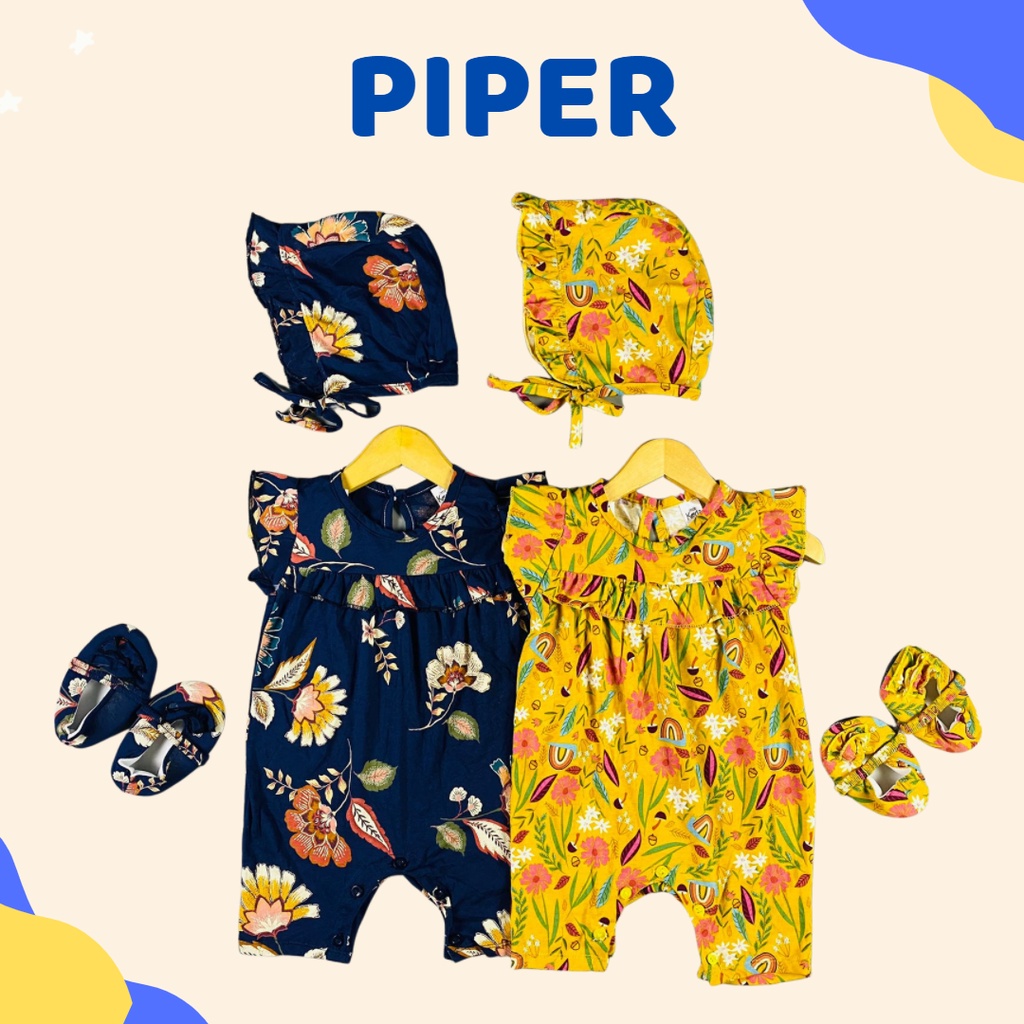 6-18 BLN ROMPER BAYI PIPER BAJU BAYI PEREMPUAN JUMPER BAYI by Little Koda (SNI)